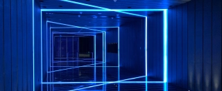 Lighting, stage, spotlights and lasers.