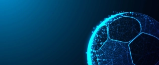 Silhouette of a football ball.