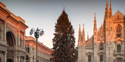 The Dome square for the Holy festivity at sunset.